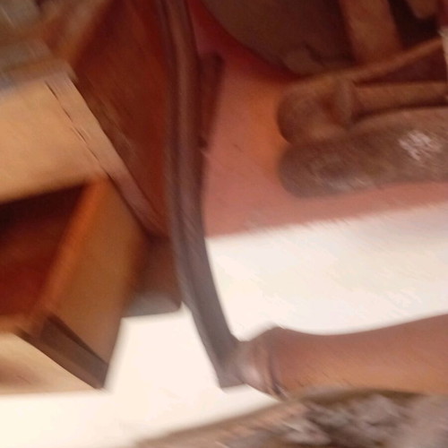 Grinding mill used, wooden with metal parts, antique