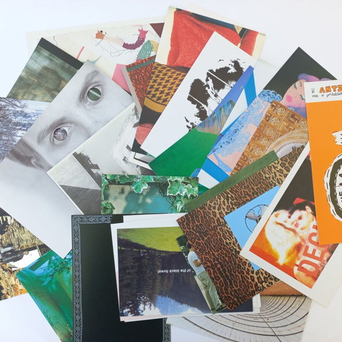 Pack of 100 card postal from gallery with contemporary art, like new, 00's