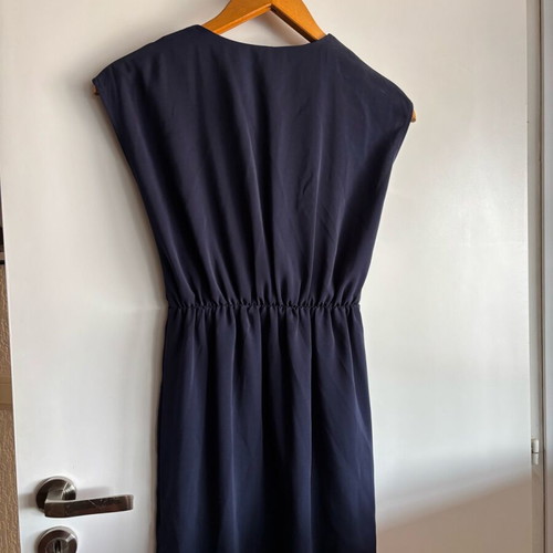 Asos mini dress blue used, size 34, draped with short sleeves