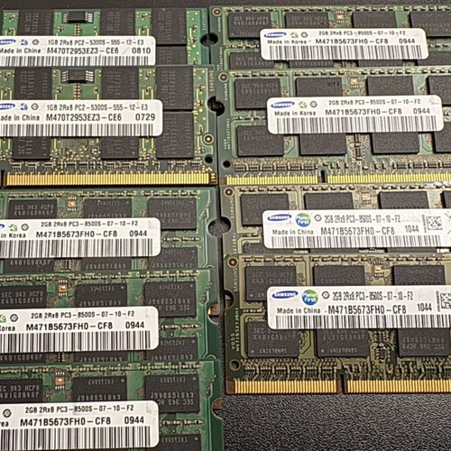 Samsung Laptop RAM Lot like new, 7x 2GB DDR3 & 2x 1GB DDR2