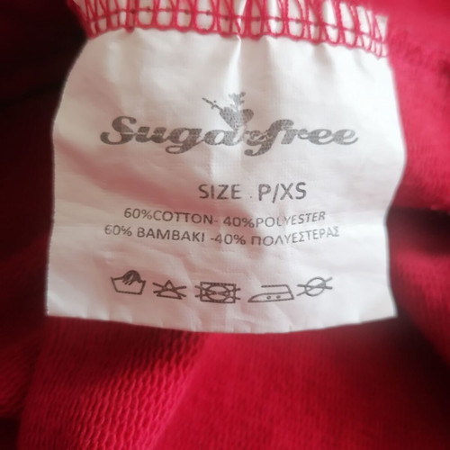 Sugarfree winter hoodie like new with rhinestone Paramount logo red XS