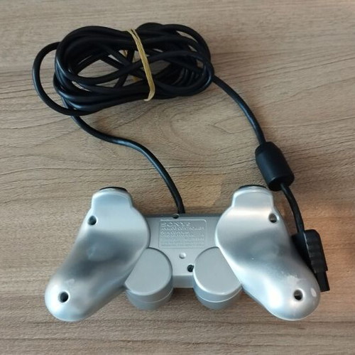PS2 Silver Controller used for repair or parts