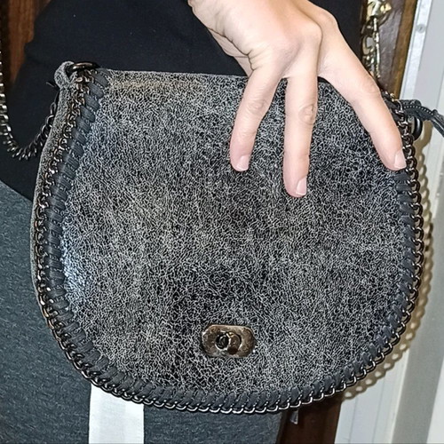 Women's sagré bag used, anthracite with chain detail