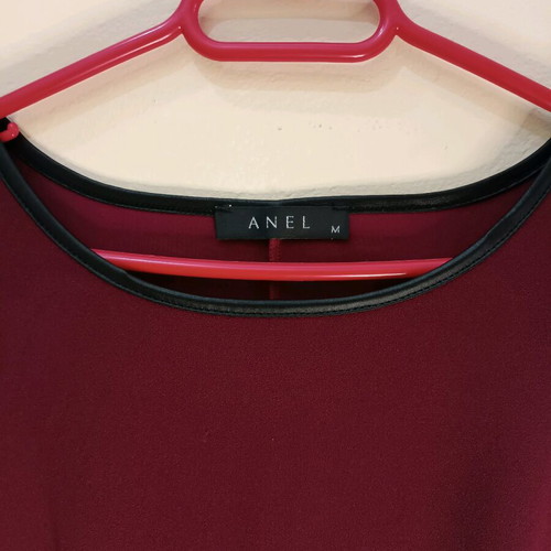Anel Burgundy Sleeveless Dress Like New With Lace