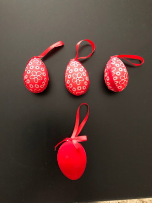 Easter eggs small, set of 4 pieces