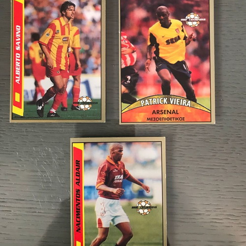 Konstantinidis Champions 2002 cards used, set of 3