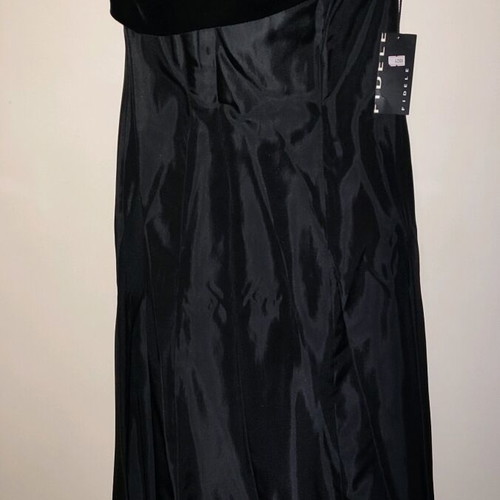 Fidele Women's Long Strapless Evening Dress New Black
