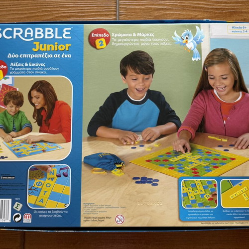 Scrabble Junior board game like new, Greek edition by Mattel