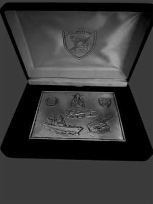 Collectible Silver 925 Metal Plaque Armed Forces Day 21 November 2002