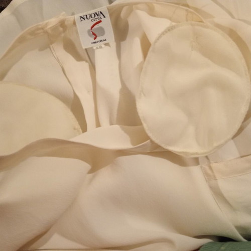 Nuova Citta vintage silk blouse 1995, white beige