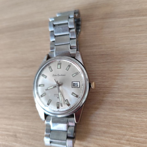 Seiko Sportsman 17 Jewels manual winding wristwatch used, vintage