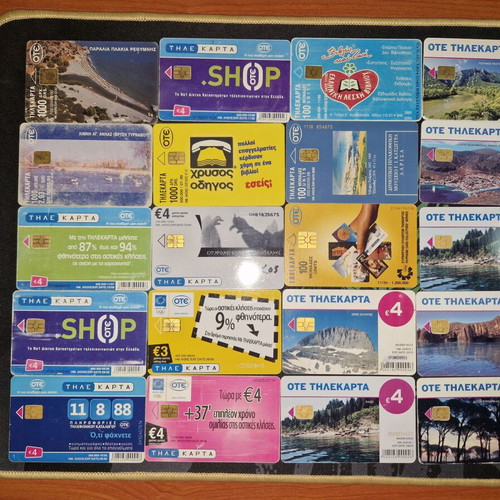 Phone cards used, pack of 197 pieces