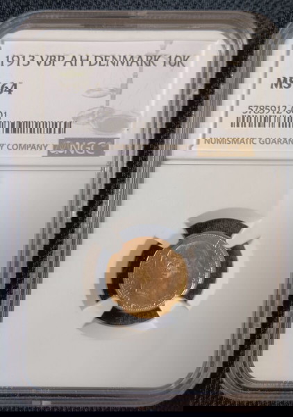 10 χρυσές κορώνες Δανίας NGC MS 64