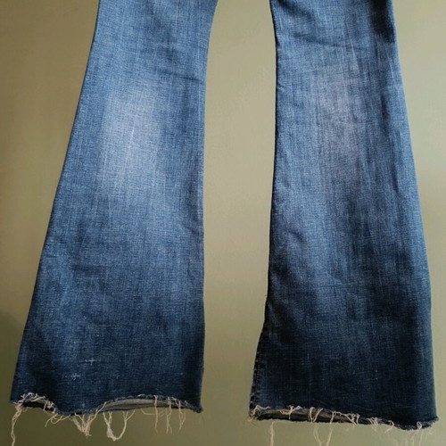 Stradivarius flare jeans used, high waist, blue, size 36