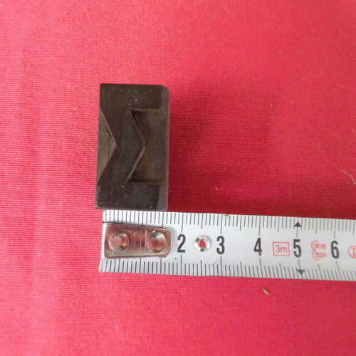 Old typographic elements set of 6, 5 wooden and 1 metal