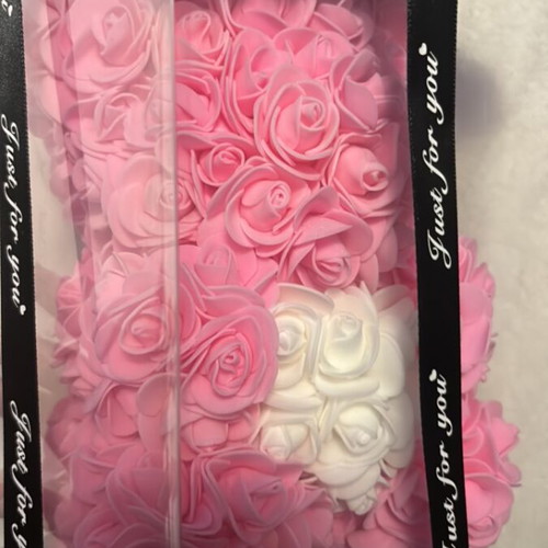 Decorative bear made of roses new