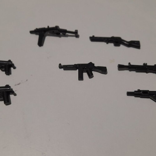 Lego City Agents WW II Police Army Submachine Guns Set of 7 New