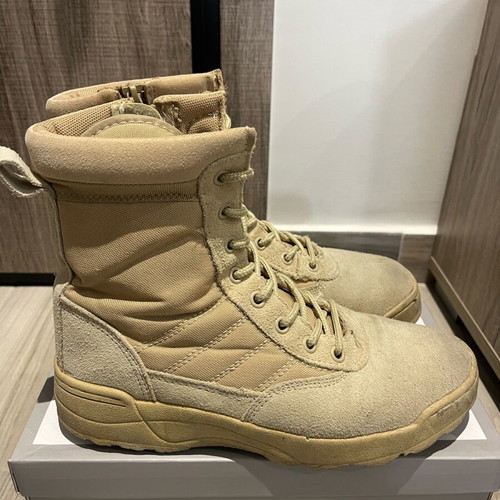 Swat boots like new, gordura leather, zipper, waterproof, size 40, beige