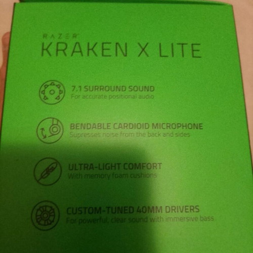 Razer Kraken X Lite wired gaming headset like new