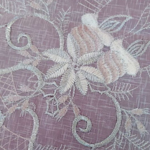 Christmas small tablecloth new with silver embroidery