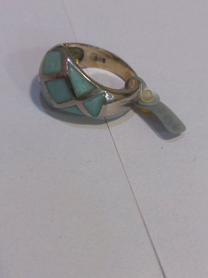 Silver ring new, size 52