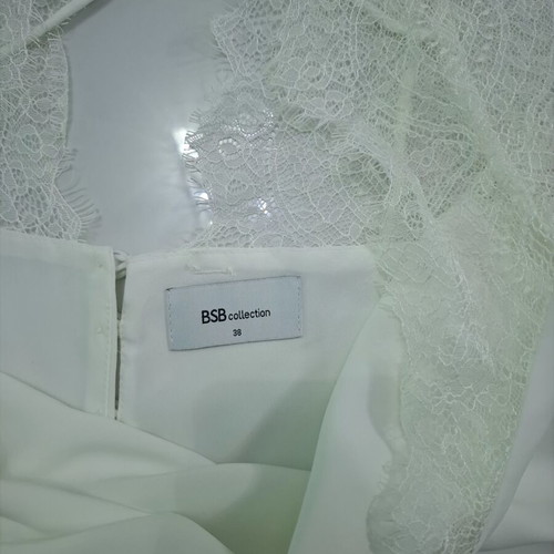 BSB White Top with Lace and Buttons Size 38 like new