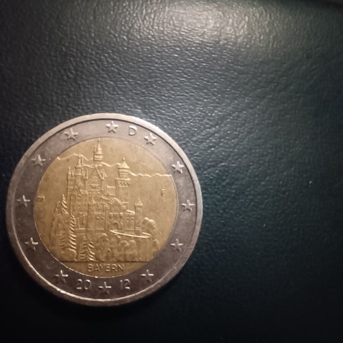 Germany 2 Euro 2012 Bayern F coin used, circulated