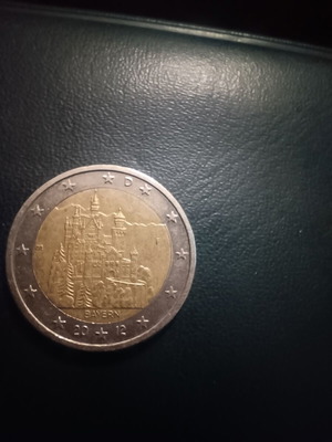 Germany 2 Euro 2012 Bayern F coin used, circulated