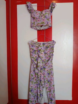 Skirt set with crop top like new, worn once