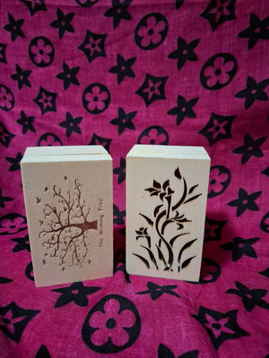 Jewelry storage box set used with flowers and tree design