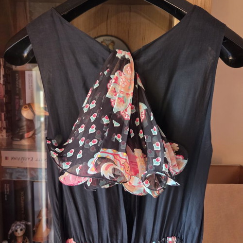Manoush cotton dress size M like new, black multicolor
