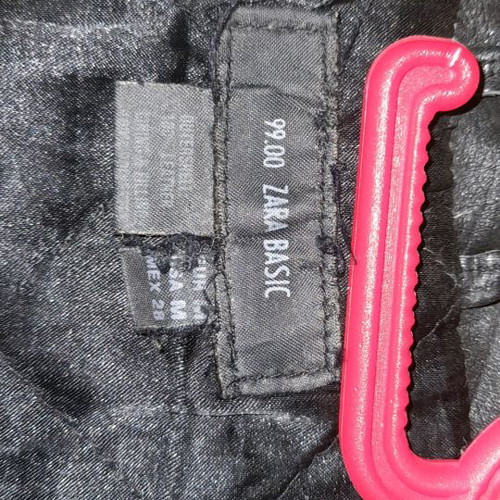 Zara leather jacket used, black, size M with belt