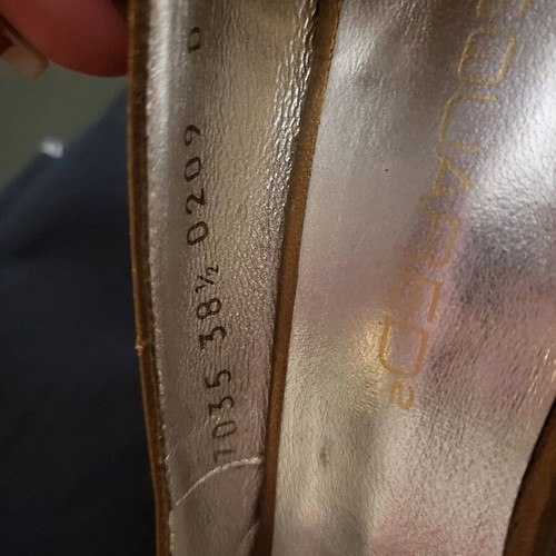 Dsquared2 heels used 12 cm, gold and silver leather