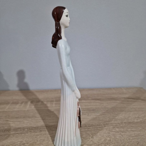 Vintage Stipo Dorohoi 1970 Porcelain Lady Figurine with Violin like new