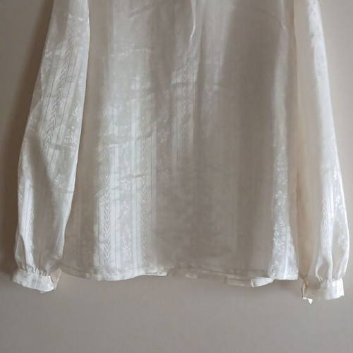 Victorian vintage women's blouse, cream color, romantic style