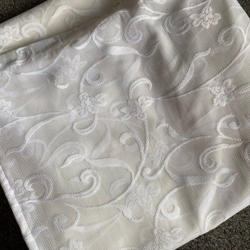 Lace lined curtain, white, 118x90 cm