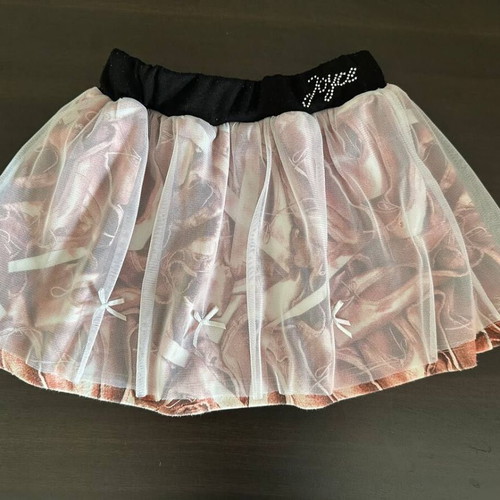 Tulle ballerina skirt for girl 5 years like new, brown and white