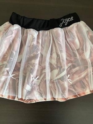 Tulle ballerina skirt for girl 5 years like new, brown and white