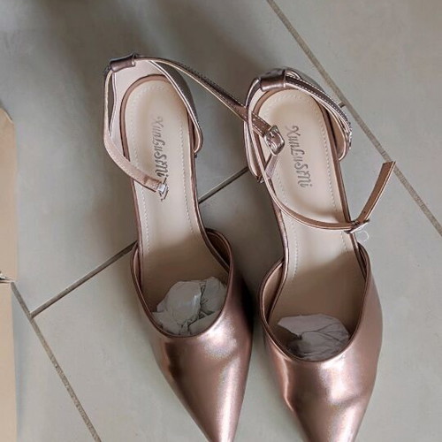 Women's bronze heels size 41 new, 4cm heel