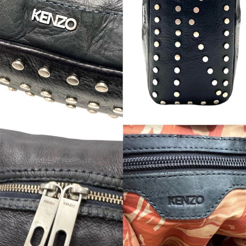 Kenzo Pagodon кожена чанта за рамо употребявана, черна