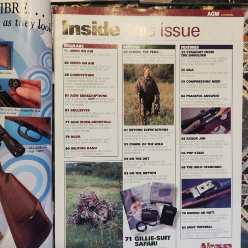 Airgun World magazine collection, 5 vintage issues 1985 & 2001