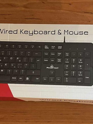 Powertech Wired Optical Keyboard and Mouse Set Black