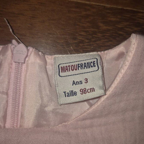 Matoufrance pink dress almost like new, size 98 cm for 3 years