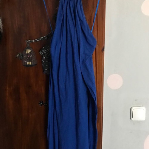 Summer backless maxi dress new, blue Cento Fashion