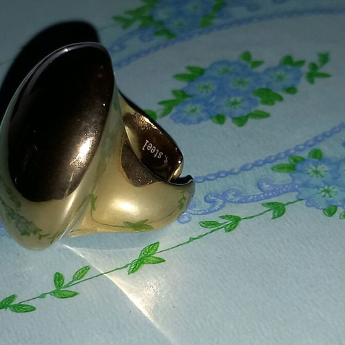 Large stainless steel ring new