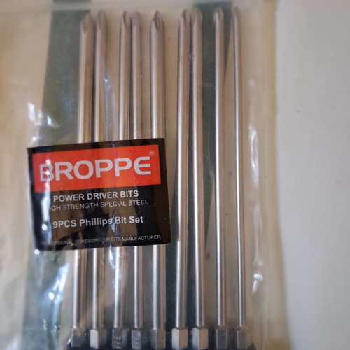 BROPPE Phillips Long Cross Bits Set 9 pcs each, new