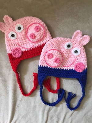 Peppa and George knitted hat new, size M