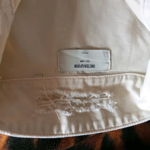 Beige denim jumpsuit like new with pockets and zipper