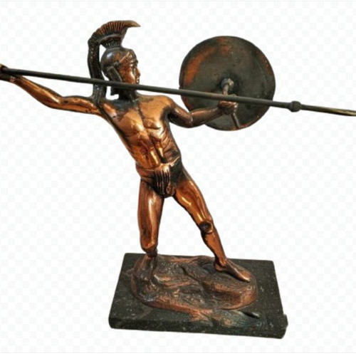 Bronze statue of Achilles used with marble base