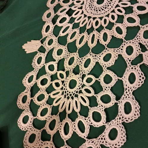 Handmade vintage table linen set white, new